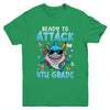 Ready To Attack 4th Grade Shark First Day Of School Boys Youth Shirt | teecentury