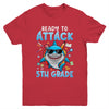Ready To Attack 5th Grade Shark First Day Of School Boys Youth Shirt | teecentury
