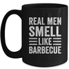 Real Men Smell Like Barbecue Funny BBQ Grill Dad Grandpa Men Mug | teecentury