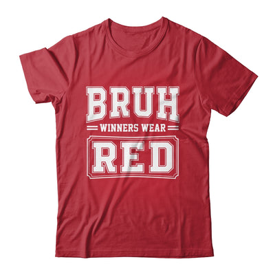 Red Field Day Team Spirit Bruh Winners Wear Red Shirt & Hoodie | teecentury