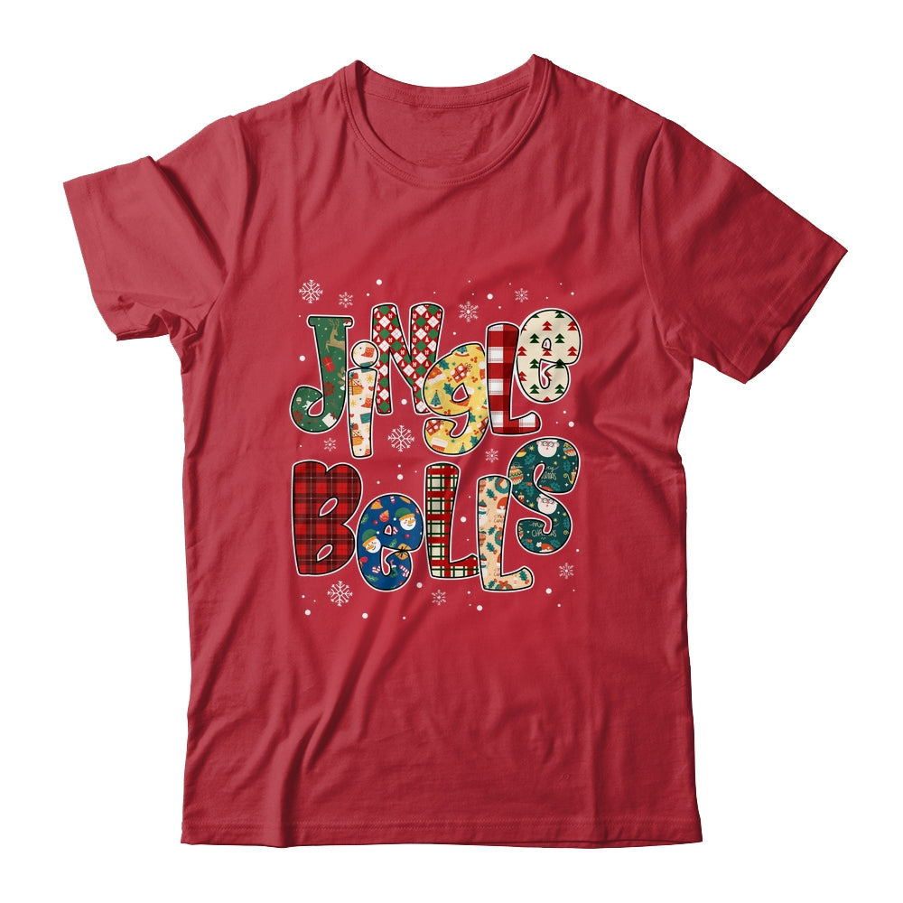 Red Plaid Jingle Bells Christmas Matching Family Men Women Shirt & Sweatshirt | teecentury