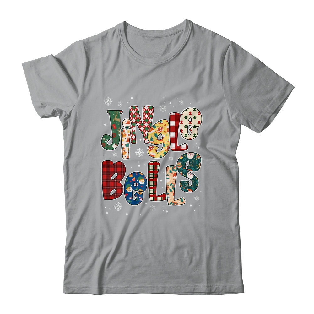 Red Plaid Jingle Bells Christmas Matching Family Men Women Shirt & Sweatshirt | teecentury