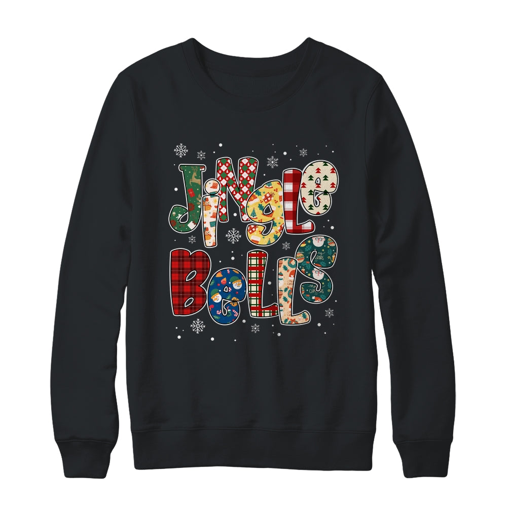 Red Plaid Jingle Bells Christmas Matching Family Men Women Shirt & Sweatshirt | teecentury