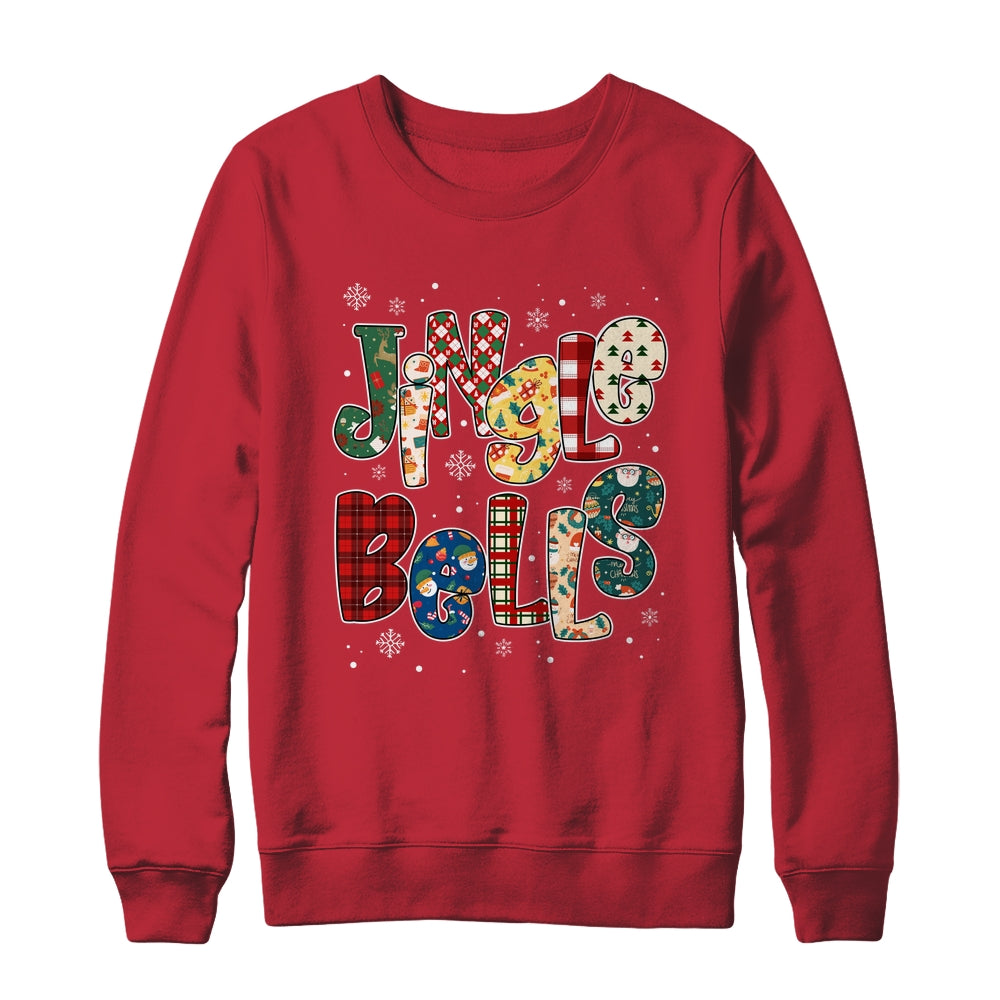 Red Plaid Jingle Bells Christmas Matching Family Men Women Shirt & Sweatshirt | teecentury