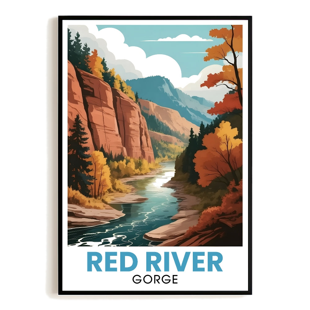 Red River Gorge Vintage Travel Poster Nature Lover Wall Art Landscape Picture Prints Suitable For Home Room Living Room Office Bedroom Aesthetic Decor Unframed | teecentury