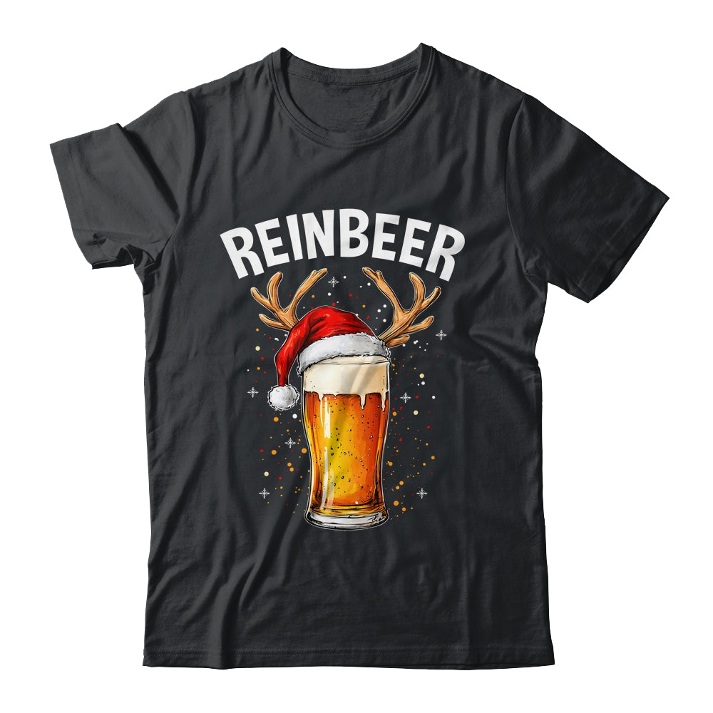 Reinbeer Winedeer Santa Hat Reindeer Couple Xmas Matching Shirt & Sweatshirt | teecentury