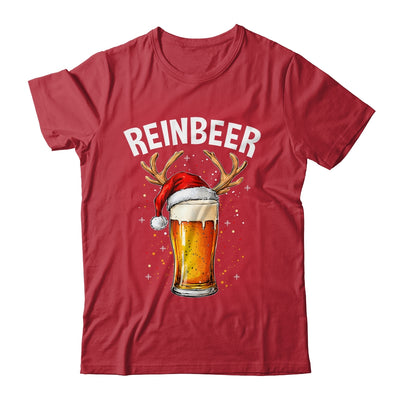 Reinbeer Winedeer Santa Hat Reindeer Couple Xmas Matching Shirt & Sweatshirt | teecentury