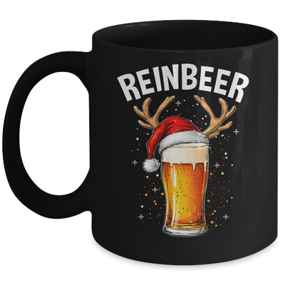 Reinbeer Winedeer Santa Hat Reindeer Couple Xmas Matching Mug | teecentury