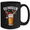 Reinbeer Winedeer Santa Hat Reindeer Couple Xmas Matching Mug | teecentury
