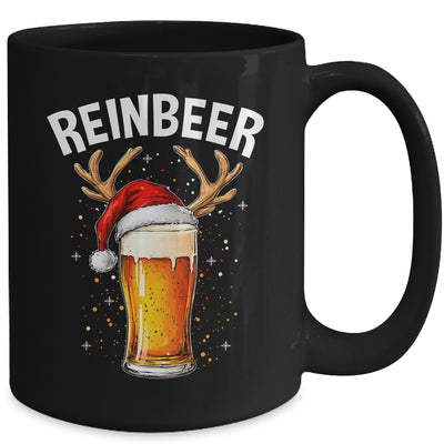 Reinbeer Winedeer Santa Hat Reindeer Couple Xmas Matching Mug | teecentury