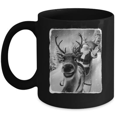 Reindeer Selfie Funny Christmas Santa Claus Xmas Mug | teecentury