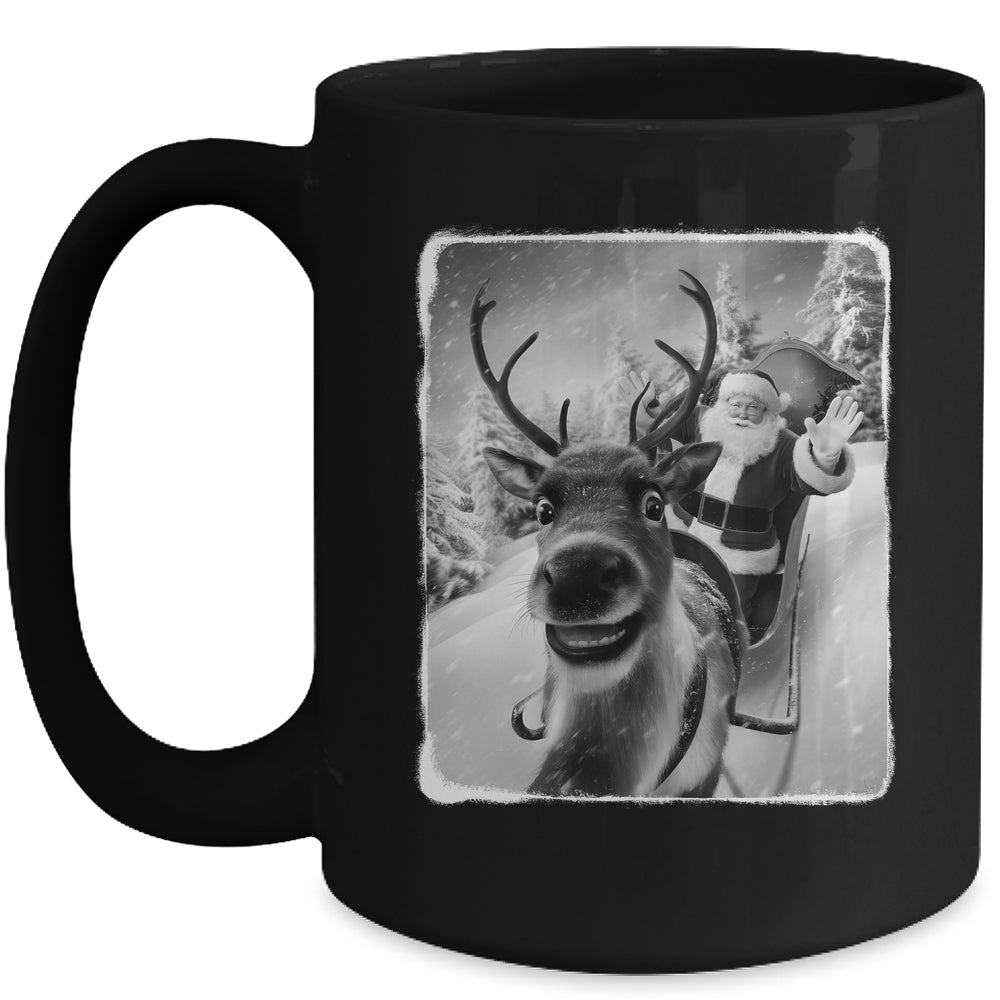 Reindeer Selfie Funny Christmas Santa Claus Xmas Mug | teecentury