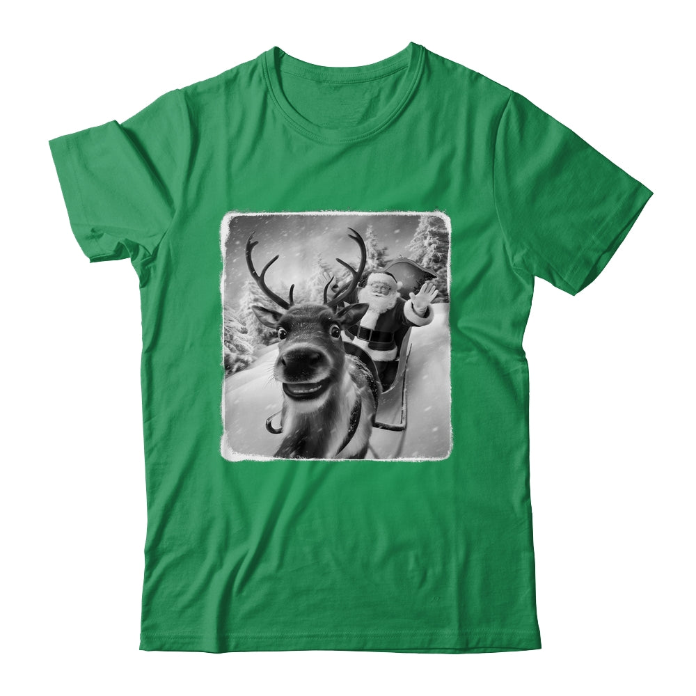 Reindeer Selfie Funny Christmas Santa Claus Xmas Shirt & Sweatshirt | teecentury