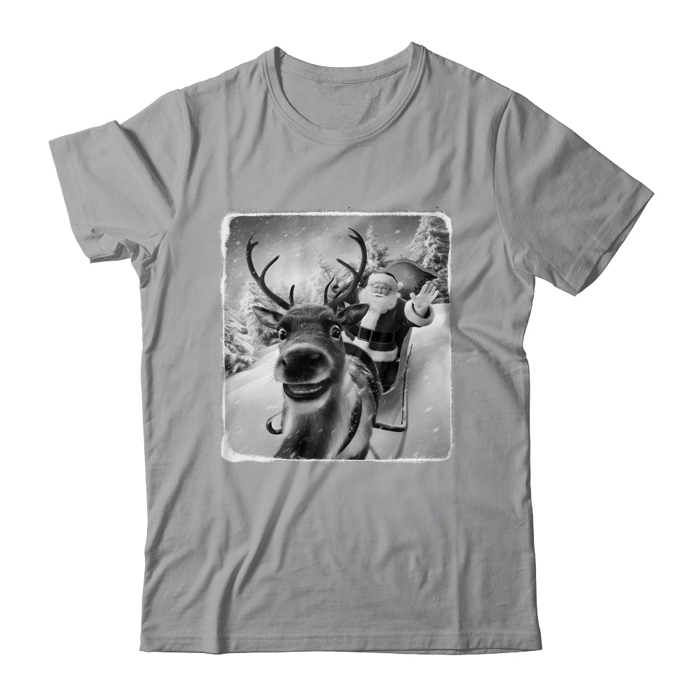 Reindeer Selfie Funny Christmas Santa Claus Xmas Shirt & Sweatshirt | teecentury