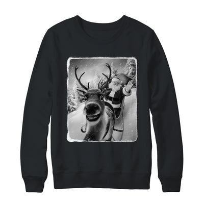Reindeer Selfie Funny Christmas Santa Claus Xmas Shirt & Sweatshirt | teecentury