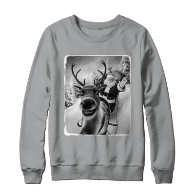 Reindeer Selfie Funny Christmas Santa Claus Xmas Shirt & Sweatshirt | teecentury