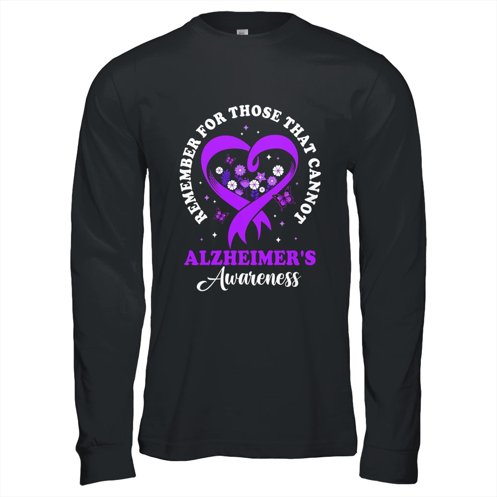 Remember For Those That Cannot Alzheimer's Awareness Ribbon Shirt & Hoodie | teecentury
