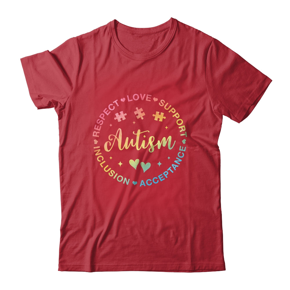 Respect Love Support Autism Awareness Month Women Men Kids Shirt & Tank Top | teecentury