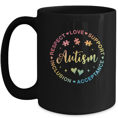 Respect Love Support Autism Awareness Month Women Men Kids Mug | teecentury