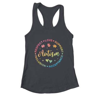Respect Love Support Autism Awareness Month Women Men Kids Shirt & Tank Top | teecentury