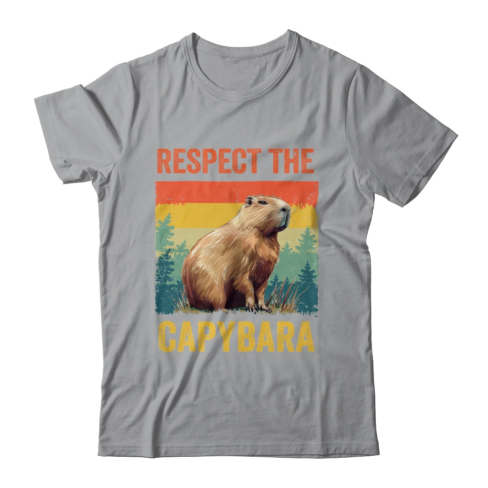 Respect The Capybara Art For Men Women Kids Rodent Animal Shirt & Tank Top | teecentury