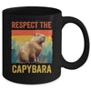 Respect The Capybara Art For Men Women Kids Rodent Animal Mug | teecentury