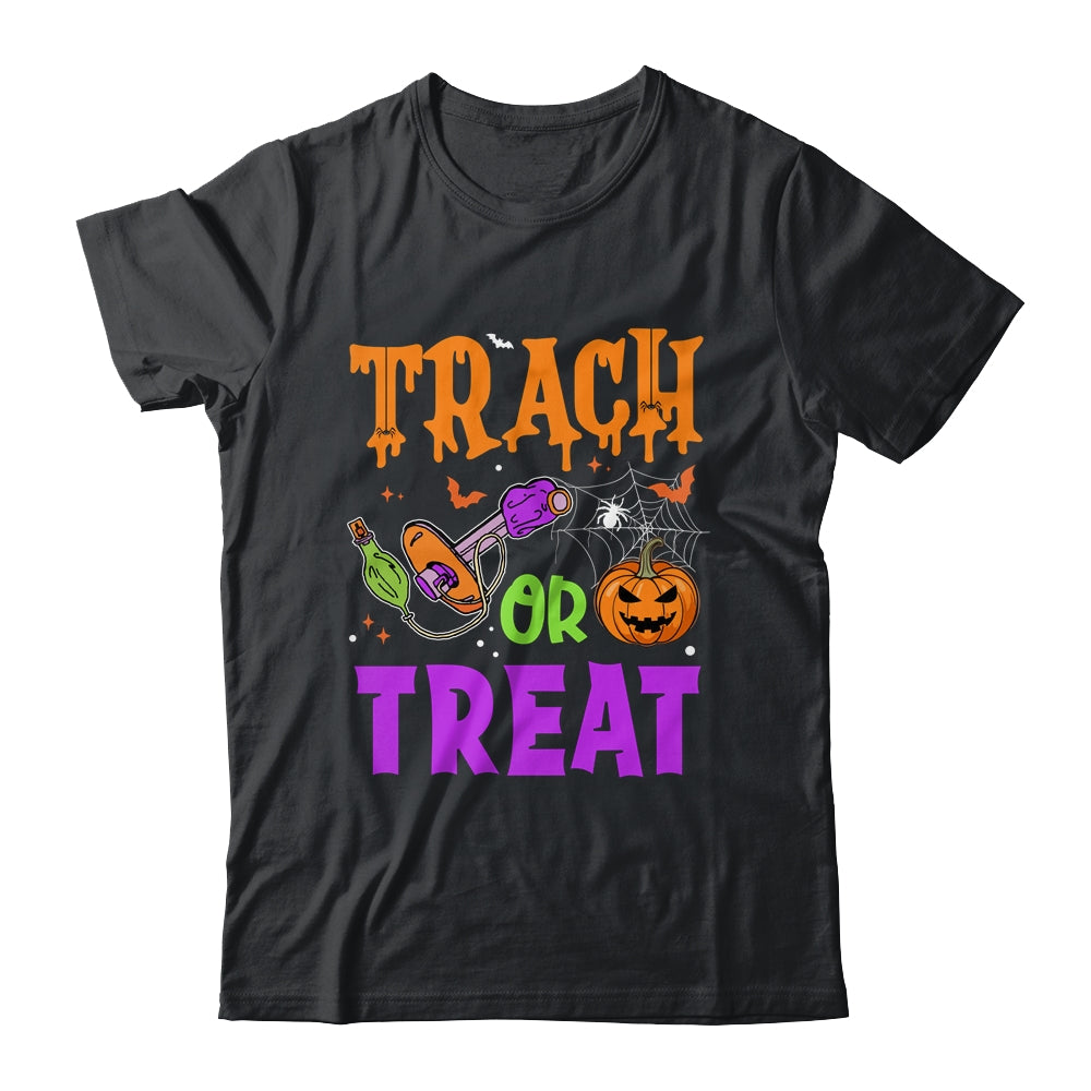Respiratory Therapist Trach Or Treat ICU RN Halloween Nurse Shirt & Hoodie | teecentury