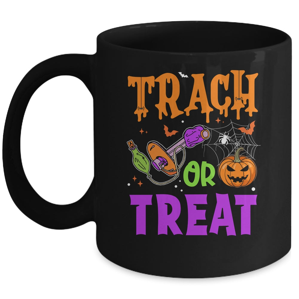 Respiratory Therapist Trach Or Treat ICU RN Halloween Nurse Mug | teecentury