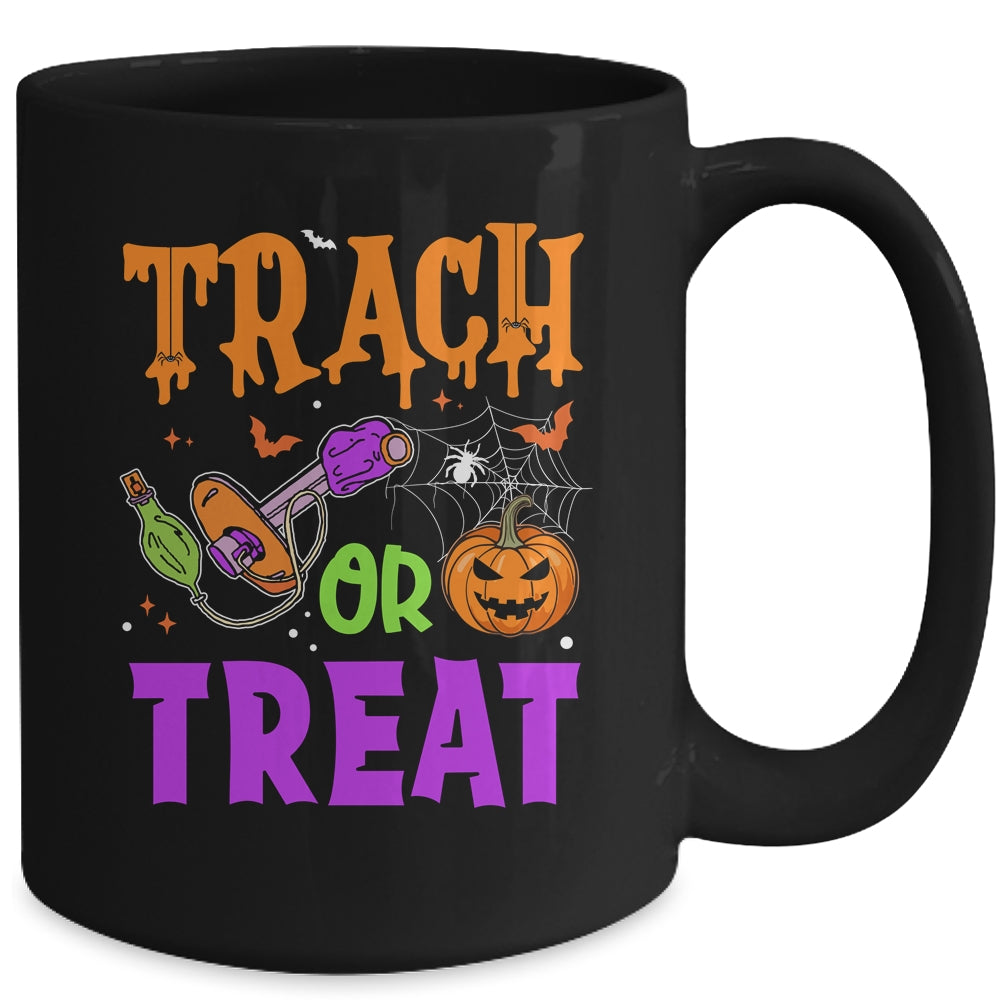 Respiratory Therapist Trach Or Treat ICU RN Halloween Nurse Mug | teecentury