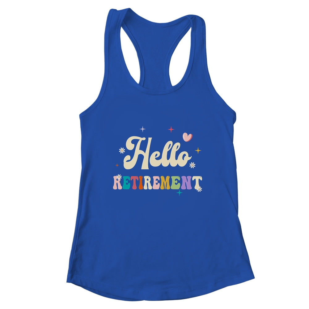 Retired 2024 Funny Hello Retirement For Women Groovy Shirt & Tank Top | teecentury