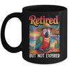 Retired But Not Expired Parrot Summer Vacation Retirement Mug | teecentury
