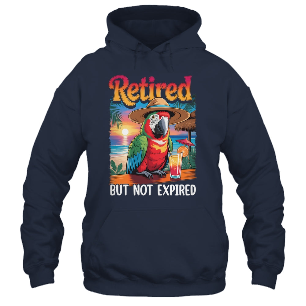 Retired But Not Expired Parrot Summer Vacation Retirement Shirt & Tank Top | teecentury