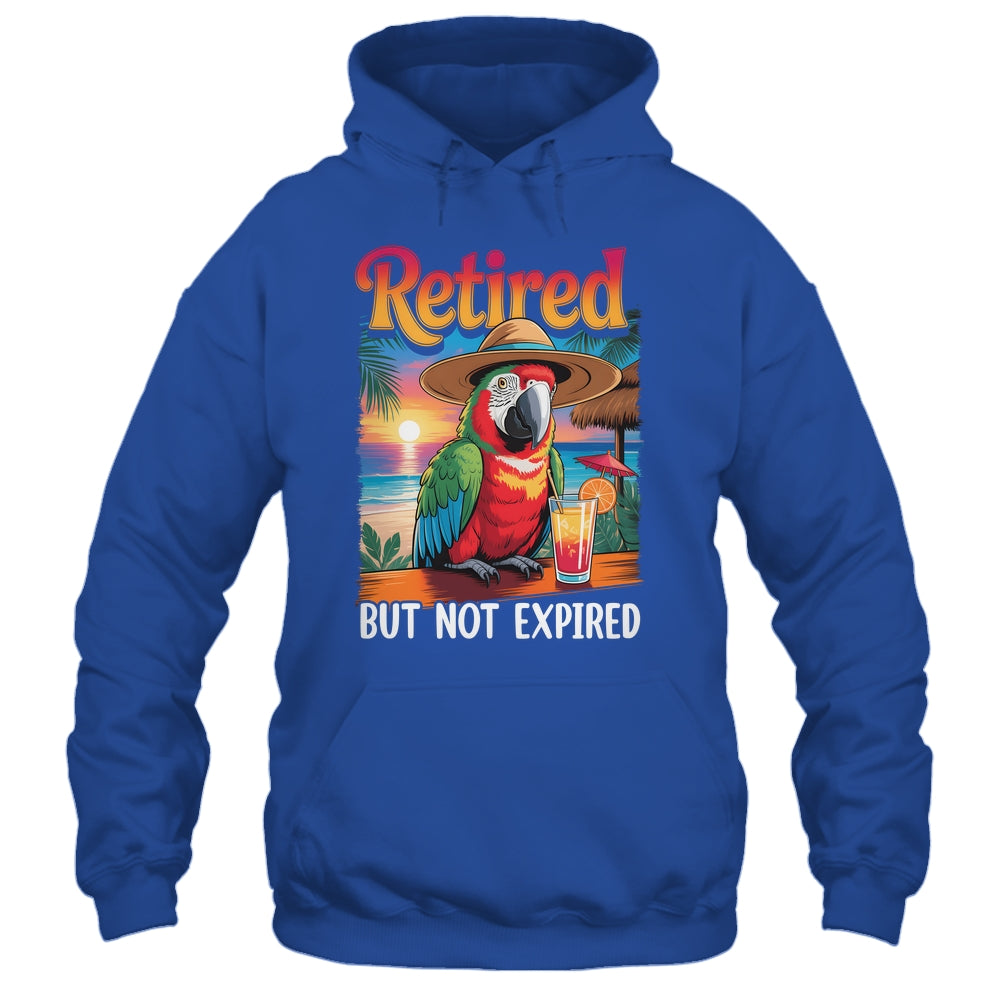 Retired But Not Expired Parrot Summer Vacation Retirement Shirt & Tank Top | teecentury