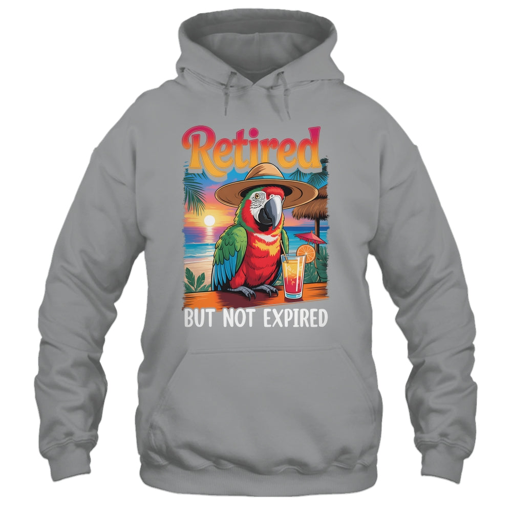 Retired But Not Expired Parrot Summer Vacation Retirement Shirt & Tank Top | teecentury