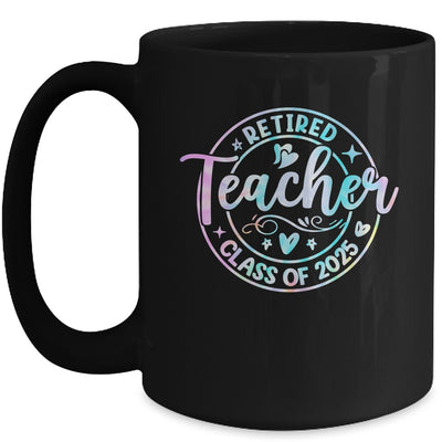 Retired Teacher Class Of 2025 Tie Dye Retirement School Mug | teecentury