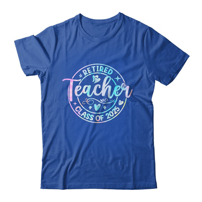 Retired Teacher Class Of 2025 Tie Dye Retirement School Shirt & Tank Top | teecentury