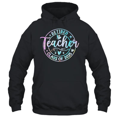 Retired Teacher Class Of 2025 Tie Dye Retirement School Shirt & Tank Top | teecentury