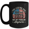 Retirement 2025 Retired Not My Problem Anymore American Flag Mug | teecentury