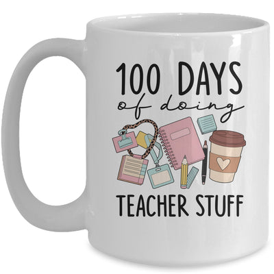 Retro 100 Days Doing Teacher Stuff Funny Teacher Life Mug | teecentury