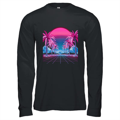 Retro 80s Vaporwave Aesthetic Palm Trees Sunset 90s Art Shirt & Tank top | teecentury