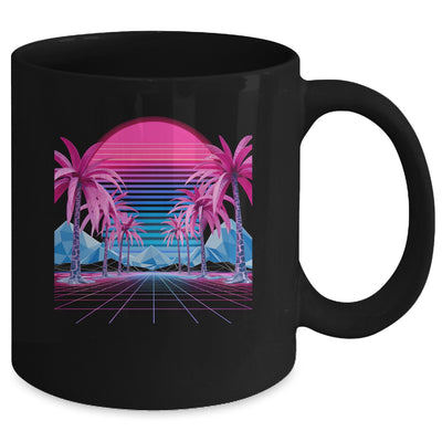 Retro 80s Vaporwave Aesthetic Palm Trees Sunset 90s Art Shirt & Tank top | teecentury