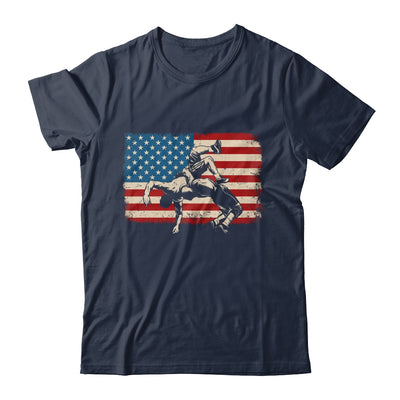 Retro American Wrestling US Flag Wrestling Wrestler Boy Mens Shirt & Hoodie | teecentury