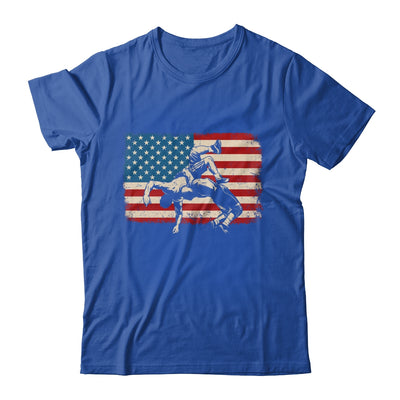 Retro American Wrestling US Flag Wrestling Wrestler Boy Mens Shirt & Hoodie | teecentury