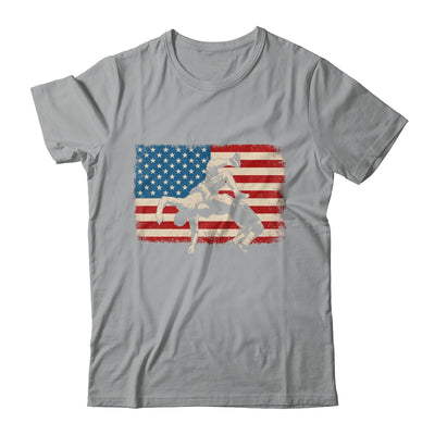 Retro American Wrestling US Flag Wrestling Wrestler Boy Mens Shirt & Hoodie | teecentury