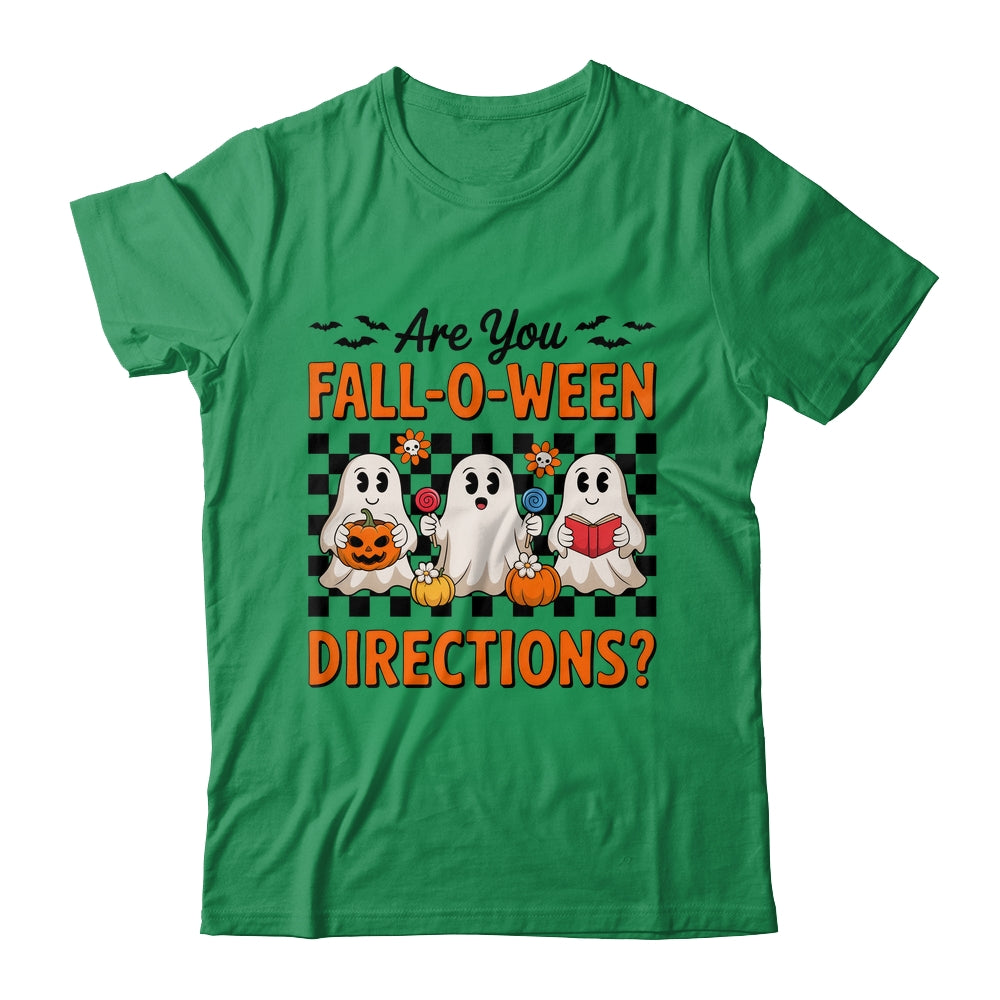 Retro Are You Fall O Ween Directions Teacher Halloween Ghost Shirt & Sweatshirt | teecentury
