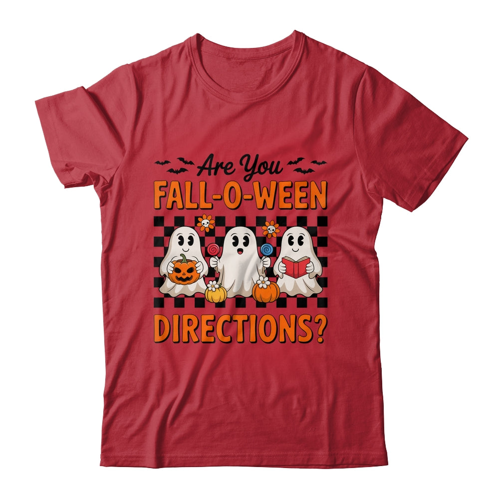 Retro Are You Fall O Ween Directions Teacher Halloween Ghost Shirt & Sweatshirt | teecentury
