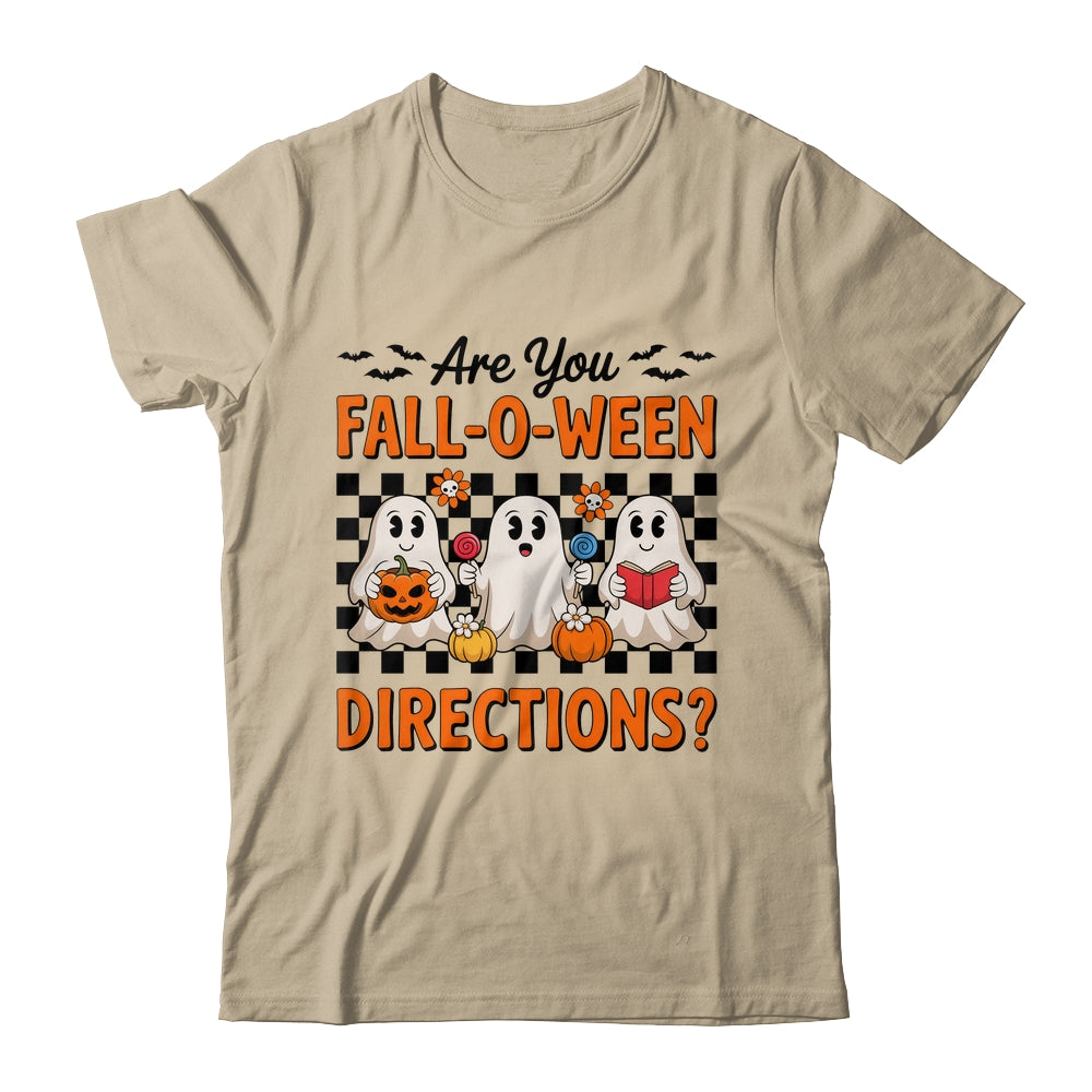 Retro Are You Fall O Ween Directions Teacher Halloween Ghost Shirt & Sweatshirt | teecentury