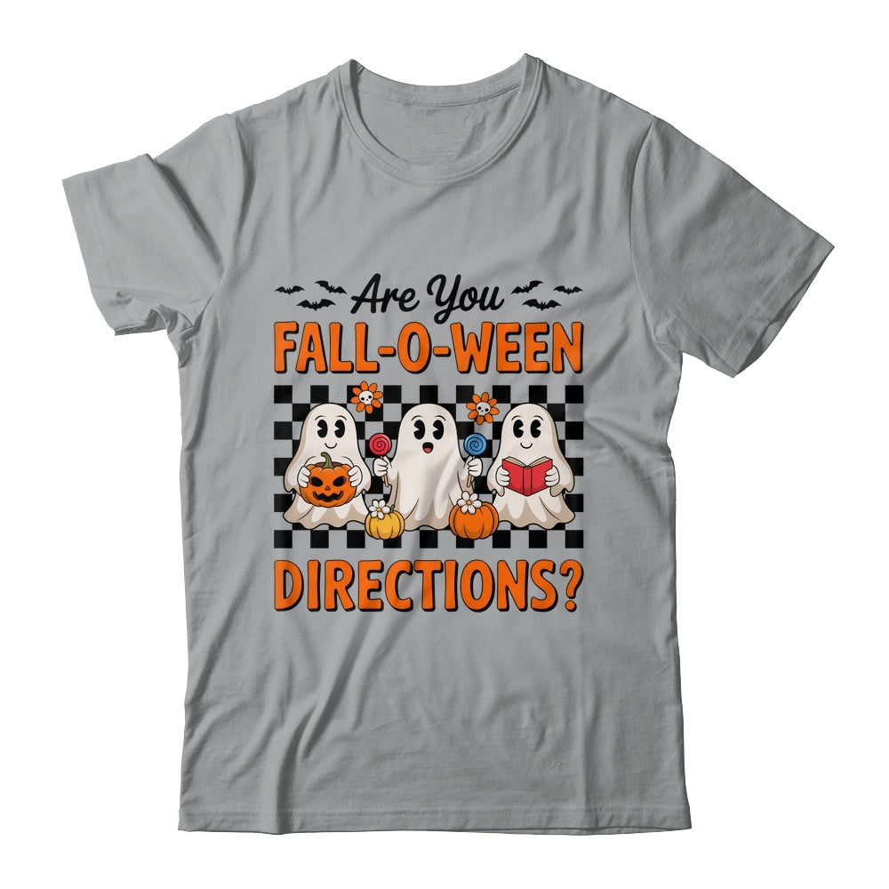 Retro Are You Fall O Ween Directions Teacher Halloween Ghost Shirt & Sweatshirt | teecentury