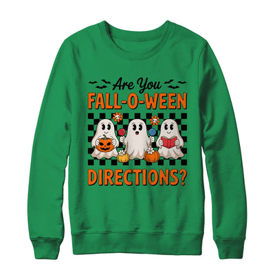 Retro Are You Fall O Ween Directions Teacher Halloween Ghost Shirt & Sweatshirt | teecentury