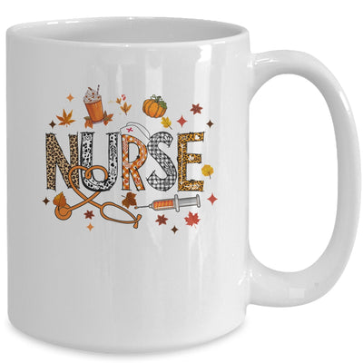 Retro Autumn Pumpkin Fall Nurse Life Thanksgiving Nurse Mug | teecentury